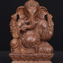 Exotic India Brown Religious Idol Showpiece-image-25