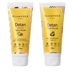 GLAMVEDA Combo Of Detan Face Wash & Face Scrub 100g each-52