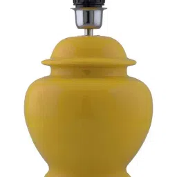 Homesake Yellow Ceramic Table Lamp with Cone Shade (Bulb Included) - Set of 1 image 4