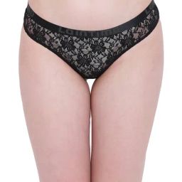 La Intimo Black Lace Bikini Panty-image-39