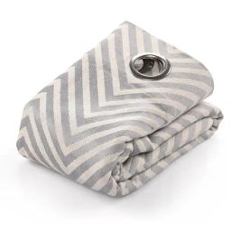 Saral Home Grey Cotton Geometric Curtain-8