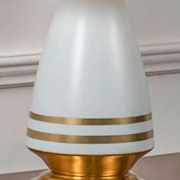 Whispering Homes Geo Accent Table Lamp - Gold & White image 5