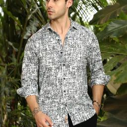 Campus Sutra Multicolor Polycotton Regular Fit Printed Shirt-image-9