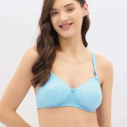 Clovia Blue Regular Fit Printed Bra-picture-13