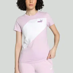 Puma Lilac Cotton Printed Sports T-Shirt-image-56