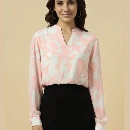 Allen Solly White Polyester Abstract Regular Fit Casualdresses-30