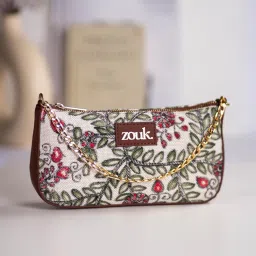 ZOUK Baguette Nawabi Couture Printed Shoulder Handbag image 2