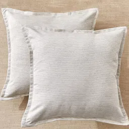 Home Centre Drift Beige 2 Pieces Textured Square Cushion Covers-13