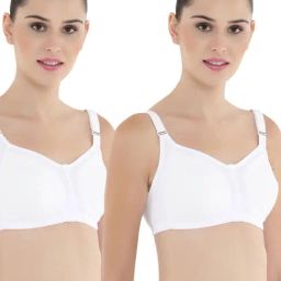 Floret Multicolor Non Wired Non Padded Full Coverage Bra (Pack Of 2)-image-8