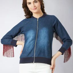 Miss Chase Navy Cotton Jacket-image-78