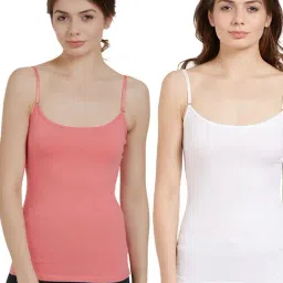 Soie Multicolor Cotton Camisole (Pack Of 2)-image-35