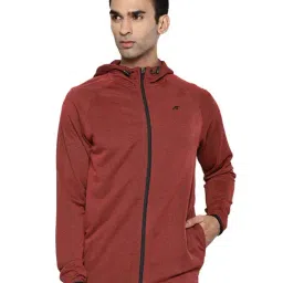 ALCIS Maroon Regular Fit Hooded Jacket-picture-17