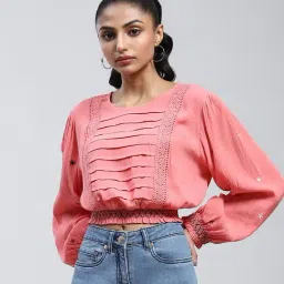 Label Ritu Kumar Pink Embroidered Top-29