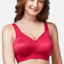 Trylo-Oh-so-pretty you! Red Non Wired Non Padded Minimizer Bra-image-17