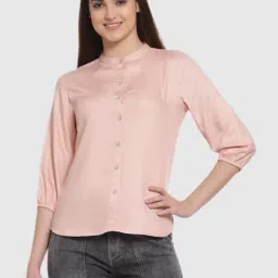 Style Quotient Women Solid Nude Polyester Formal Shirt-image-37