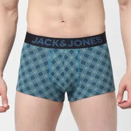 Jack & Jones Blue Regular Fit Checks Trunks-image-31
