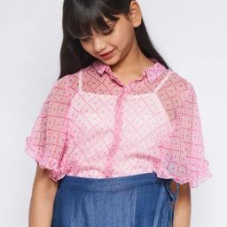 Global Desi Girl Kids Pink Printed Top-image-61