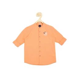 Allen Solly Junior Boys Orange Solid Shirt-image-74