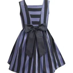A.T.U.N. Charcoal Grey & Black Striped Dress-image-94