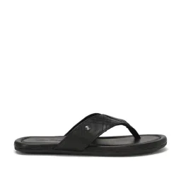 Louis Philippe Men's Black Thong Sandals-picture-8
