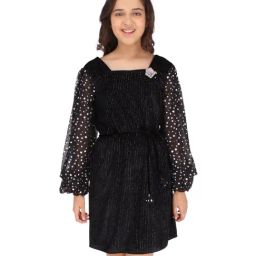 Cutecumber Kids Black Printed Full Sleeves Dress-image-71