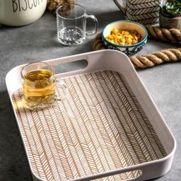 Goodhomes Multicolor Melamine Rectangular Serving Tray-image-28
