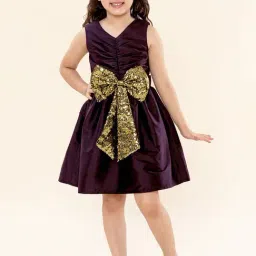 A.T.U.N. Kids Wine & Golden Sequence Dress-image-88