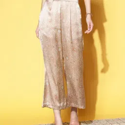 Anvi Be Yourself Beige Printed Palazzos-image-34