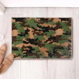 Saral Home Brown & Green Polypropylene Antiskid & Washable Bath Mat-image-45