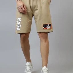 Free Authority Beige Regular Fit Printed Shorts-44