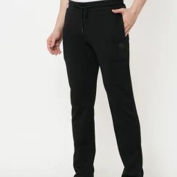 Sweet Dreams Black Cotton Poly Blend Regular fit Solid Trackpants-image-40