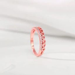 GIVA 925 Sterling Silver Rose Gold Ring for Women-image-93