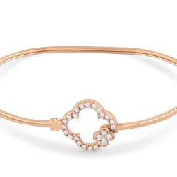 Zaveri Pearls Rose Gold Cubic Zirconia Classic Bracelet - ZPFK10708 image 2