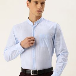 Peter England Slim Fit Checked Formal Shirt-image-75