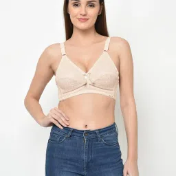 Da Intimo Beige Non Wired Non Padded Full Coverage Bra image 1