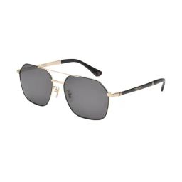 Police Black Rectangular Sunglasses For Men-4