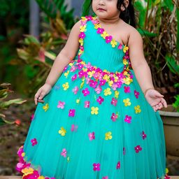 Li & Li Boutique Floral One Shoulder Net Fit & Flare Maxi Dress-12