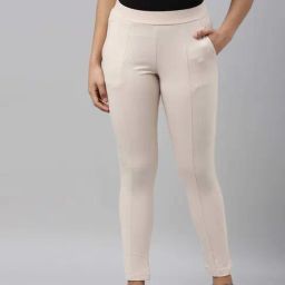 Go Colors! Cream Mid Rise Pants-picture-14