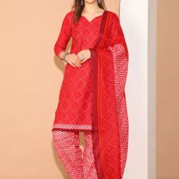 Rajnandini Maroon & White Printed Kurta With Salwar & Dupatta-picture-13