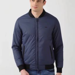 Peter England Navy Regular Fit Reversible Jacket-image-27