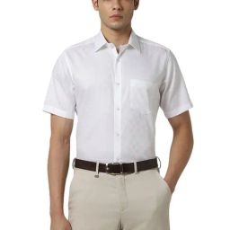 Van Heusen White Cotton Regular fit Checks Shirt-image-113