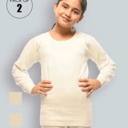 LUX Inferno Kids White Skinny Fit Full Sleeves Thermal Top (Pack of 2)-image-54