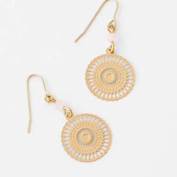 Accessories London Pink & Golden Drop Earrings-image-32