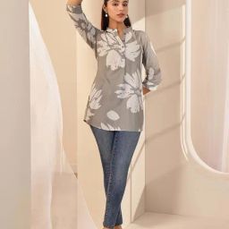 Libas Grey Printed Tunic image 5