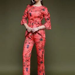 SELVIA Coral Printed Co-Ord Set-picture-19