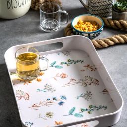 Goodhomes Multicolor Melamine Rectangular Serving Tray-16