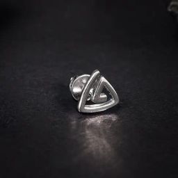 GIVA 925 Sterling Silver Trinity Loop Stud for Men-picture-14