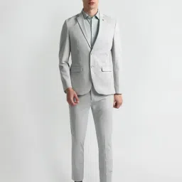 Arrow Grey Slim Fit Texture Two Piece Suit-picture-13