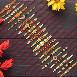 DeoDap Roli & Chaval Greeting Card Coin Rakhi Gift Set-34