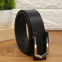 Carlton London Black Leather Casual Belt for Men-image-52